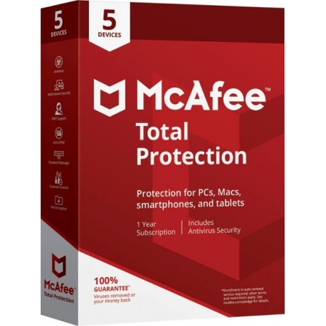 McAfee Total Protection 5 Devices PC Mac Android IOS