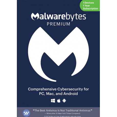 Malwarebytes Premium (1 Device) 1 Year License