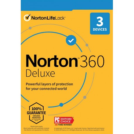 Norton 360 Deluxe (3 Device) 1 Year