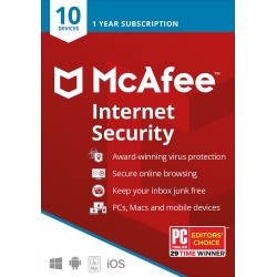 McAfee Internet Security 2023 (10 Devices) 1 Year License